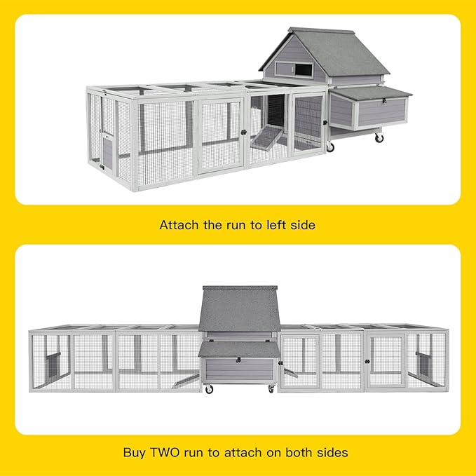 Aivituvin Chicken Coop Run Extension Rabbit Enclosure Outdoor Duck Hen Playpen