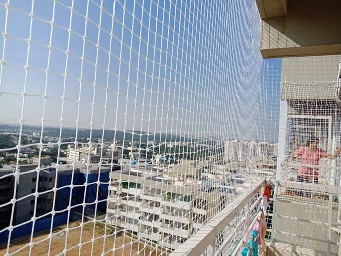 Azone 6x10 Ft Anti-Bird Net (60 Sq Ft) Nylon Bird Net with 12Pcs Plastic Cable Clips & Tying Ropes