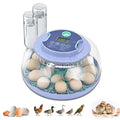 18 Egg Incubator for Hatching Chicks, Automatic Egg Turner Holds 18 Eggs, Smart Incubator 360° Clear Window with Temperature and Humidity Display Egg Candler for Small Poultry Ducks Quails Eggs