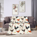 Chicken Blanket Gifts for Adults Kids, Large 60x80 Farmhouse Decor for Home, Easter Birthday Gifts for Chicken Lovers Women, Soft Fuzzy Rooster Chicks Themed Throw for Bed