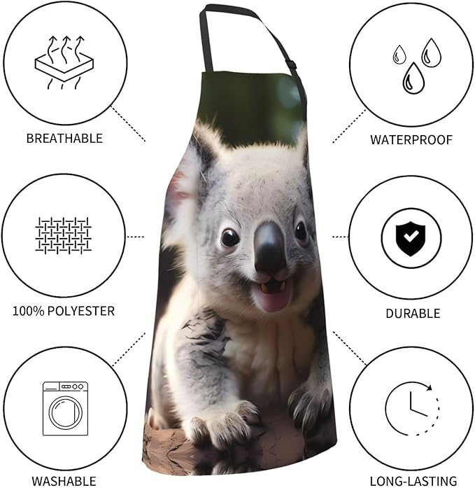 Dogs and Roses Heavy Duty Waterproof Apron with Pockets for AdultsResistant Grilling, Gardening, Painting