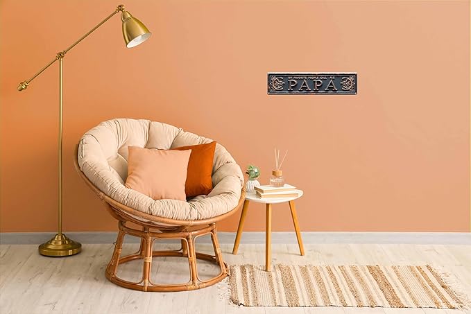Vintage Tin Papa Sign Retro Metal Sign Suitable For Home Street Shop Garage Bar Farm Garden - Multi-Purpose For Indoor/Outdoor Use Plaque 4x16 Inch