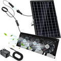 Solar Exhaust Fan,25W Solar Fan for Chicken Coop,Shed,Greenhouse & Attic Ventilation Cooling, Easy Installation,3500RPM,18FT Cord,IP67 Waterproof Solar Powered 3 Fan Kit