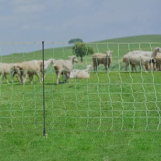 Electric Fence Netting, Portable Electric Poultry Netting Kit - Movable Livestock Nets for Sheep, Hogs, Cattle and Other Big Poultry
