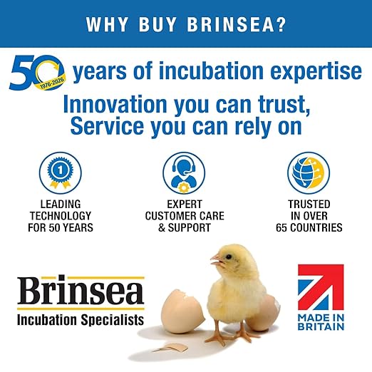 Brinsea Ovation 56 EX Egg Incubator and Book, Automatic Egg Turning and Humidity Control for Hatching 56 Chicken, Duck, Other Bird Eggs, Precision Digital Controls