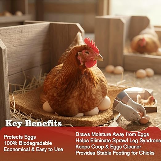 Chicken Nesting Pads – 12 Pack 13x13 Aspen Excelsior Nest Box Liners for Chicken Coop – Natural Chicken Coop Bedding, Egg Protection Pads, Dust-Free Nesting Box Bedding for Laying Hens