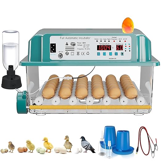 36 Eggs Incubators for Hatching Eggs,Egg Incubator with 4 Automatic Incubate Mode,Chicken Incubator with Automatic Egg Turning Humidity Monitoring,Poultry Egg Incubator with Egg Candle