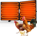 Chicken Coop Heater 240 Watts, Large Size Foldable Energy Efficient Heater for Chicken Coop, Two Mounting Model Radiant Heat Coop Heater for Chicken Kitten Puppy Pets Animals in Winter Black