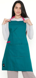 Encasa XO Adjustable Kitchen Cotton Apron With Pockets & Towel Holder Of Size 27x33 in (Azul Blue) for Men & Women Chefs For Cooking & Baking in Home, Restaurants & Barbeque