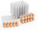 Egg Cartons Cheap Bulk, 60 Pack Egg Cartons Reusable 10 Count, Clear Plastic Wholesale Holder for Packaging, Chicken Container Holders for Family Farm Business Market Display Storage