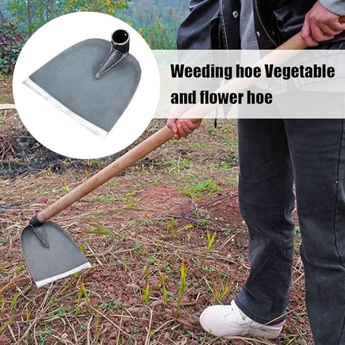 Garden Hoe,All-Steel Hardened Sharp Durable Garden Weeding Tools without Handle,Garden Edger Weeder Portable Household Vegetable Garden Shovel for Backyard Loosening Farm Planting Weeding (175)