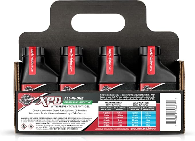 Opti-Lube XPD All-Season Diesel Fuel Additive - 4oz Bottles (8 Pack with Opti-Box)