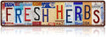 Vintage Fresh Herbs Metal Tin Signs Street Signs Home Wall Decor 16 x 4 Inches