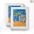 GUARD SHIELD White Tarp 8x10 Feet Medium Duty All Purpose Poly Tarps Cover 7mil (2-Pack)