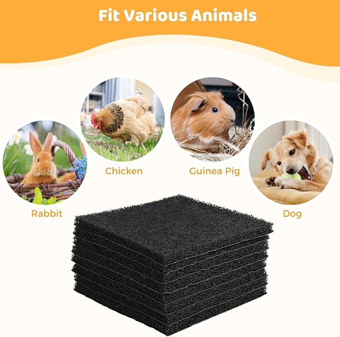 8 Pcs Chicken Nesting Pads, Washable Nesting Box Liners for Chicken Coop, Reusable Plastic Nest Box Pads with 4 Pcs Fake Wooden Eggs, Chicken Laying Mats, 12×12×0.8 inch