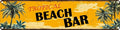 Tropical Beach Bar Metal Sign 4x16in Boho Island Plaque for Yard House Outdoor Bar Wall Room Decor Accessories