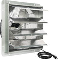 KEN BROWN 18 Inch Shutter Exhaust Fan, Gable Vent Fan, Wall Mount Ventilation, High Speed 2600 CFM, Automatic Aluminum Blades, for Garages, Shop, Greenhouse, Attic, with Power Cord