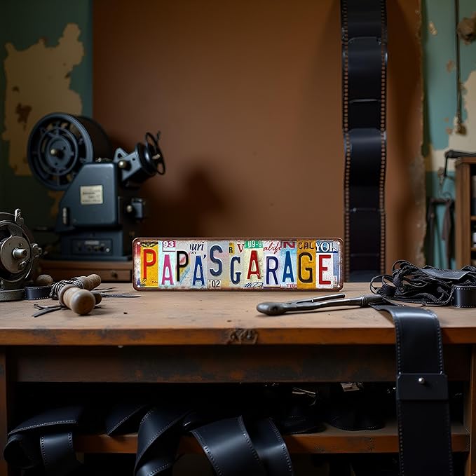 Garage Decor Garage Gifts Tin Sign Best Papas Garage Signs Vintage Papas Workshop Sign Father Garage Signs Dad 4x16 Inch