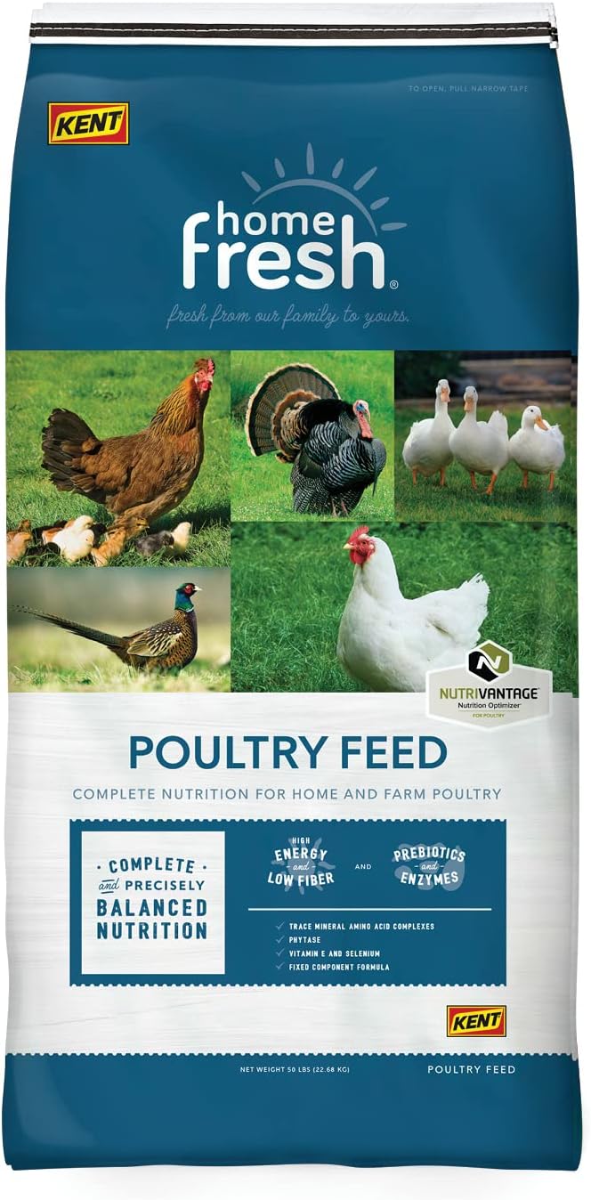 Chicken Feed | Complete Nutrition for Home and Farm Poultry, High Energy and Low Fiber Chicken Food, Poultry Finish, Pellets | 50 Pound Bag
