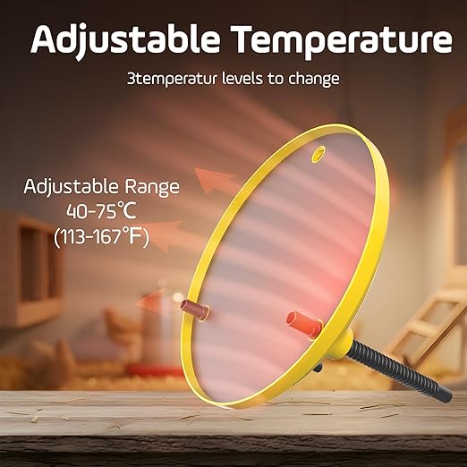 Chick Heat Plate-Chicken brooder, Chicken Coop Heater 35W 12''x12'' with Adjustable Temperature, Safe Heating Plate for Baby Chicks and Poultry Warmth