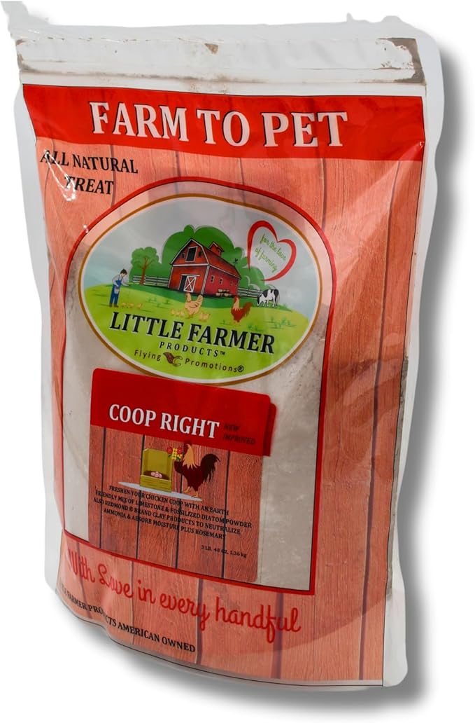 Coop-Right Chicken Coop Natural Poultry Dust Bath Nest Freshener Odor Eliminator | Redmond Clay, Earth Powder, Rosemary | 3 lb…