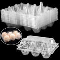 HOIGON 120 Pack Egg Cartons 6 Count, Stackable Half Dozen Egg Carton Bulk for Kitchen, Refrigerator, Market, Farm Storing, Groceries
