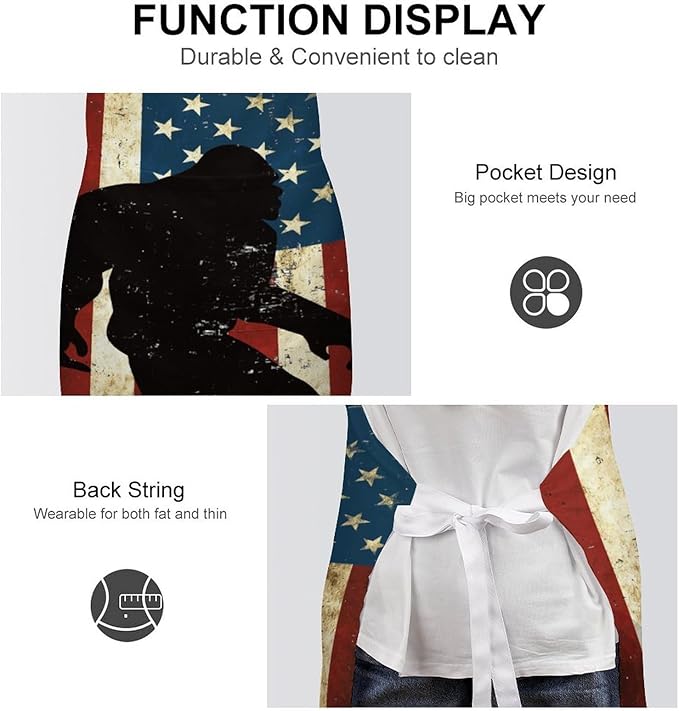 Bahamas Map Flag Apron,Waterproof Unisex Adult Aprons with Pockets Kitchen Baking Aprons