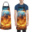 Kitchen Aprons for Men Women Waterproof Apron with 2 Pockets Cool Steampunk Gears Apron Adjustable Bib Aprons