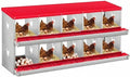Chicken Nesting Box, 6/8/10 Compartment Metal Nesting Box,Wall Mount Chicken Nesting Boxes for Laying Eggs,Easy Egg Collection,6 Room Nest Boxes for Chickens