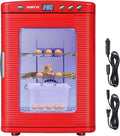 RYFT Incubators for Hatching Eggs, 25L Portable Reptile Scientific Lab Incubator with 5°C-60°C, 12V/110V Heating and Cooling for Small Reptiles (Red)