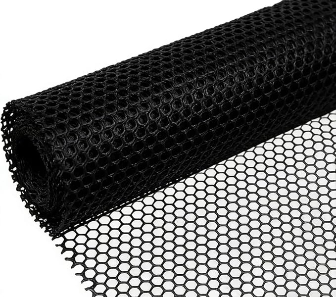 Plastic Chicken Wire Mesh Fence 15.7" x 66 ft, Quick-Install Chicken Wire Fencing Poultry Netting,Floral Netting Mesh Sheet Garden Snake Barrier, Balcony Barrier for Cats,Pet,Dogs,Rabbits