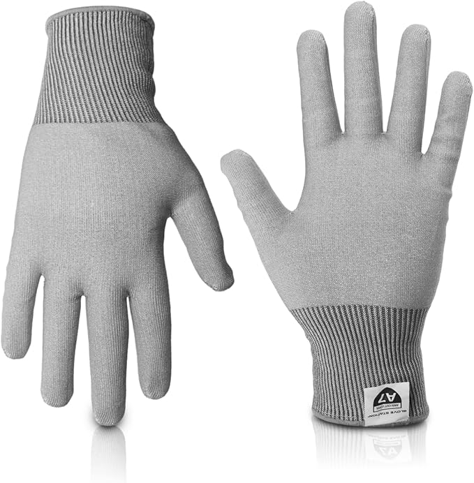 Glove Station Ultra Durable Series Cut Resistant Gloves - Cutting Gloves for Chefs, BBQ and Cooking - Level 7 Protection, Food Grade Safe Cut - Grey, X-Large