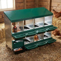 Chicken Nesting Boxes with Cleanable Pull-Out Trays - 8 Hole Metal Rollaway Nest Box for Laying Hens, Wall Mount or Placed Design for Easy Egg Collection & Cleaning