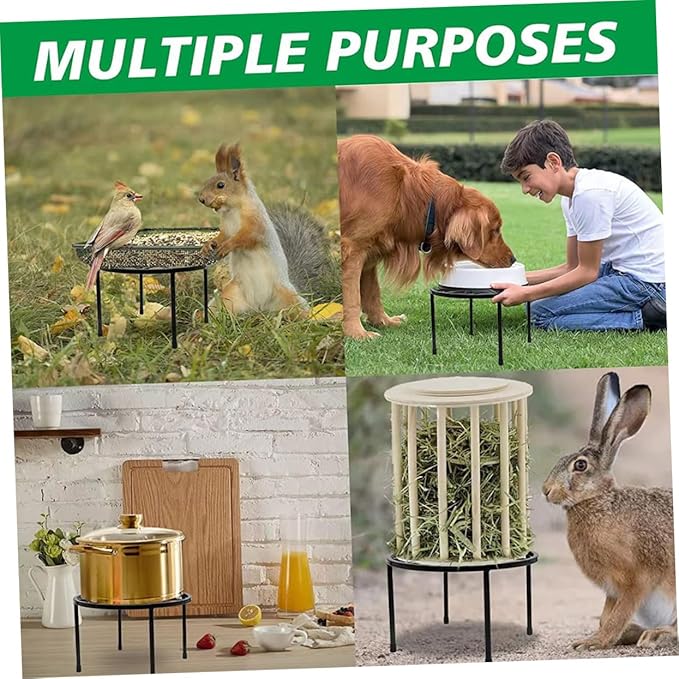 Garneck 2pcs Sturdy Metal Chicken Feeder Support Rack Coop Waterer Holder Accessories for Chick Dust Bath