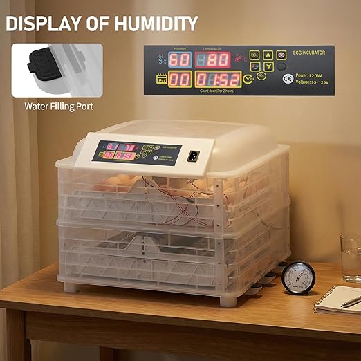Winado Incubators for Hatching Eggs, 112 Egg Incubator with Automatic Egg Turning & Temperature Control, Egg Candler, and Day Counter for Chicken, Duck, and Quail Eggs Hatching