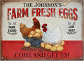 Personalized Fluffy Butt Hut Chicken Coop Sign, Custom Farmhouse Metal Sign with Spoiled Hens Wall Art, Funny Backyard Chicken Decor for Coop, Barn, Farm, Rustic Vintage Style DS9