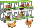 Chicken Nesting Box for Laying Eggs,8 Hole Roll Away Nesting Boxes,Chicken Laying Boxes with Large Vented Holes,Wall-Mountable Chicken Coop Nesting Boxes,Metal Laying Boxes for Hens,Ducks(Green)