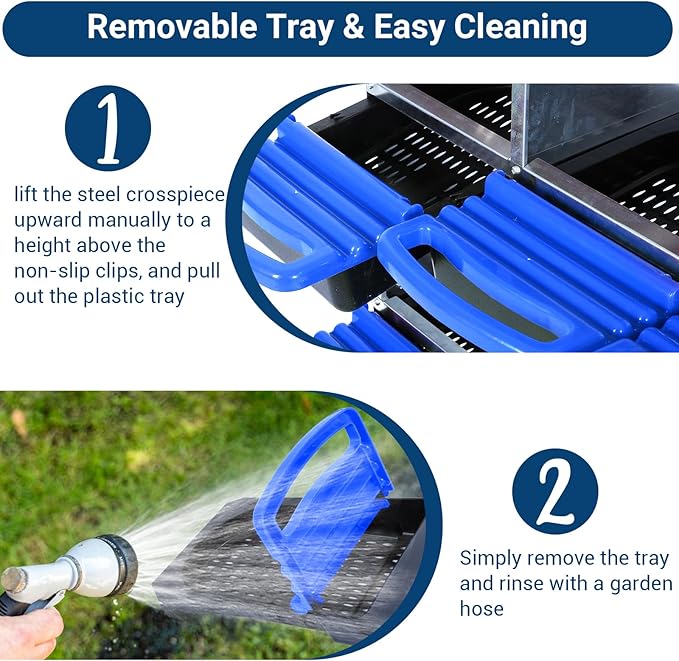 Nesting Boxes for Chickens, 8 Compartments Chicken Nesting Box, Chicken Laying Boxes with Lid Cover, Roll Away Nesting Box for Chickens Laying Egg, Blue