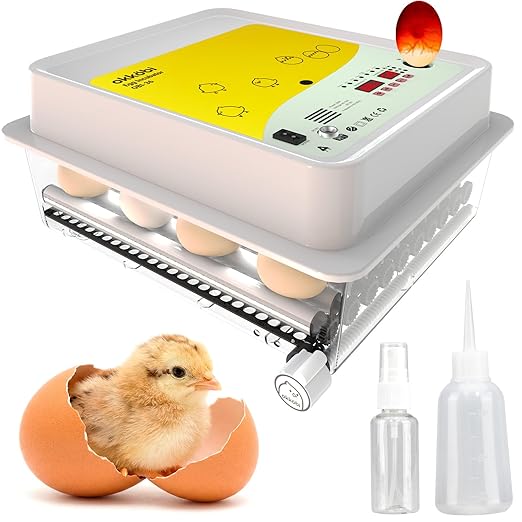 OBI-36 Egg Incubator for Hatching - 36 Eggs - Stable Temperature & Humidity Control with Eggloo Insulation, Candler - Ideal for Families and Farms - Suitable for Chicken, Duck, Quail Eggs