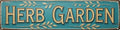 Herb Garden Metal Sign 4x16in Rustic Plaque for Kitchen Garden Wall Decor