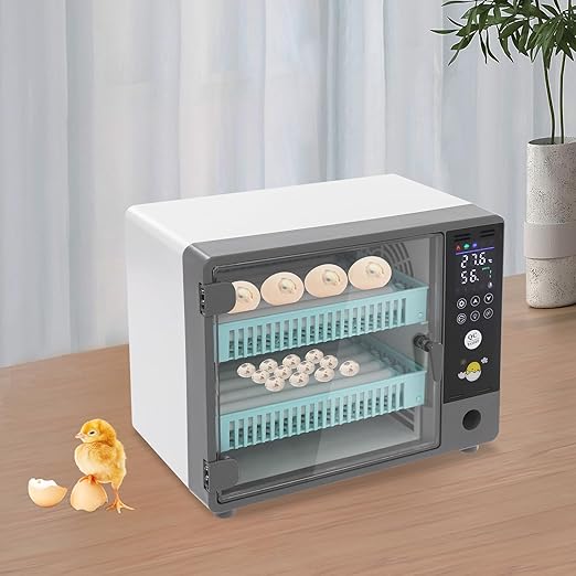 Incubators for Hatching 24 Eggs, Egg Incubator with Automatic Egg Turning and Temperature Humidity Control, Digital Poultry Hatcher for Chicken Quail Duck Goose Pigeon Eggs