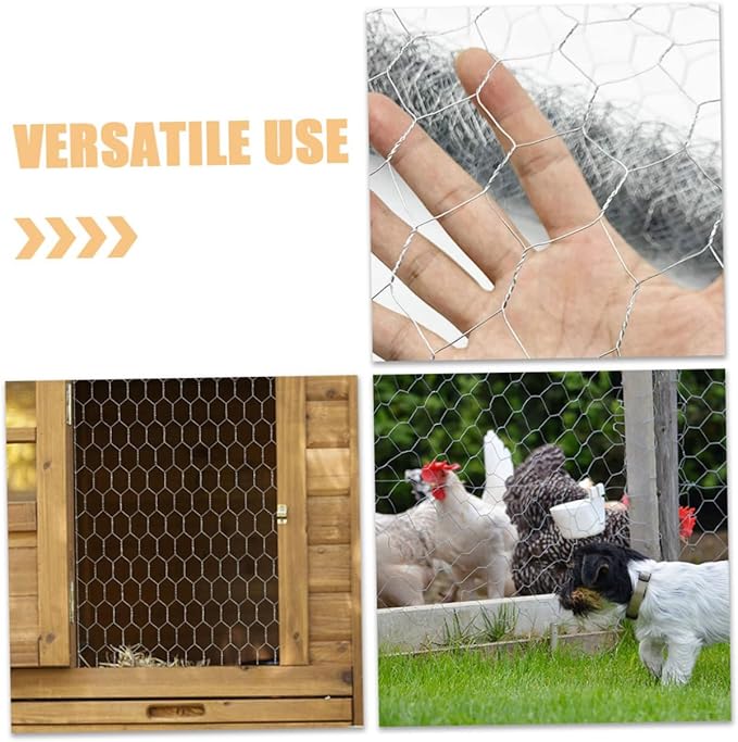 UPKOCH 1 Roll X Galvanized Chicken Wire Fencing Heavy Duty Poultry Netting for Coop Garden Protection Resistant Mesh for Enclosure