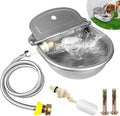 Automatic Water Dispenser for Dogs, Auto Dog Waterer for Outdoor, Stainless Steel Water Bowl Dispenser for Livestock Waterer,Chicken Water System, self Filling Dog Water Bowl Fit 3/4'' GHT Faucet
