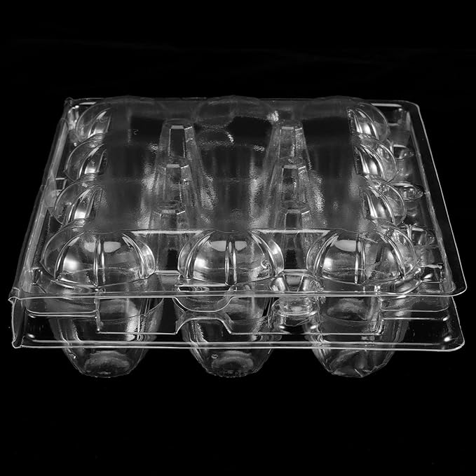 KEILEOHO 150 Pack 12 Grids Quail Eggs Cartons Bulk, Clear Quail Egg Dispenser Holder Case, PVC Stackable Quail Egg Trays Bulk Storage Box for Small Eggs, Pheasant, Pigeon, Grouse