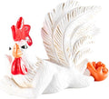 Rooster Statue,Rustic Country Kitchen Decor, Stylish Collectable Painted Chicken Statue,Farm Animal Table Ornament as Housewarming Resin Gifts,Meditation Spoof Rooster