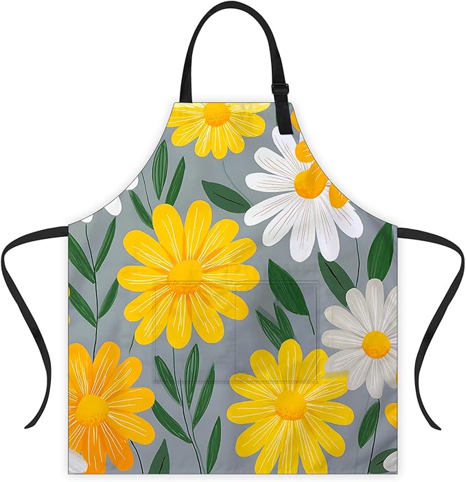 Apron Adjustable Waterproof with Two Deep Pockets Wowen men for Summer BBQ Pool Parties & Resorts