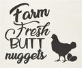 JennyGems Farm Fresh Nuggets Wooden Sign, Funny Chicken Coop Signs, Country Farmhouse Decor Wall Hanging, Made in USA