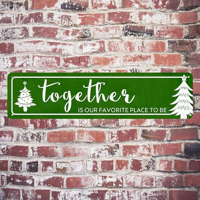 Family Sign Wall Decor Together Is My Favorite Place To Be Sign Vintage Metal Tin Signs Inspirational Quotes For Home Kitchen Bedroom Bar Cafe Club Wall Art Decor 16x4 Inches
