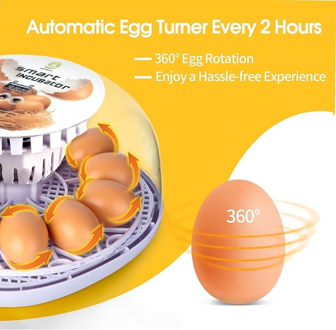 1st Nest - 12 Egg Incubator for Beginners, Auto Egg Turning, Consistent Humidity with Auto-Refill Water Bottle & Stable Temp Control for Hatching Chicken, Goose, Duck, Quail, Pigeon, and Turkey