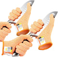 Glove Station Ultra Durable Series Cut Resistant Gloves - Cutting Gloves for Chefs, BBQ and Cooking - Level 5 Protection, Food Grade Safe Cut - Orange, Small Size [2-Pack]